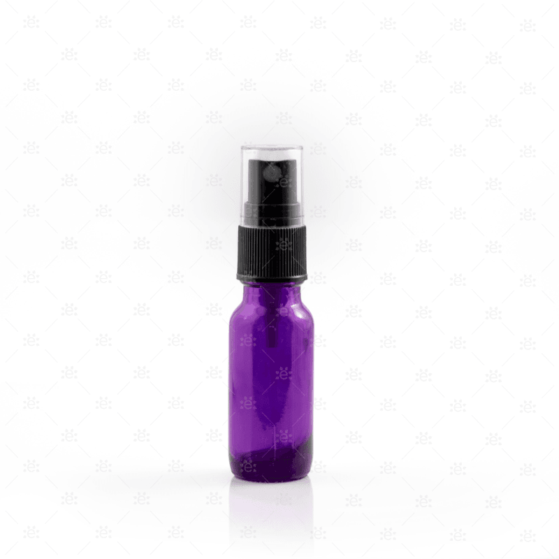 15Ml Purple Glass Bottle With Spray Head (5 Pack)