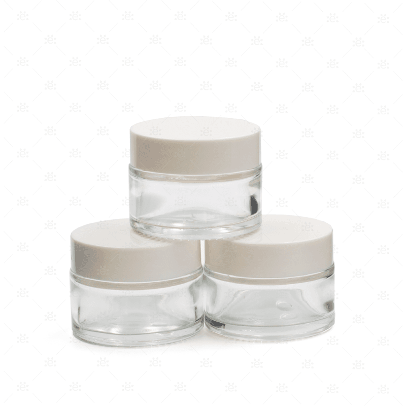30Ml Glass Jar With White Lid (3Pk) Jars