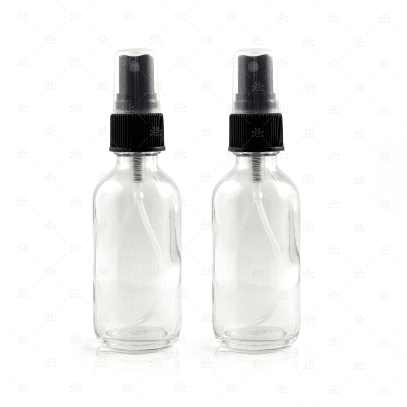 60Ml Clear Glass Bottle Fine Misting (2Pk) Spray