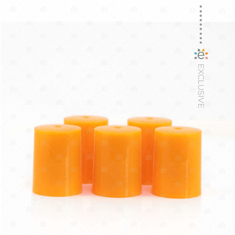 Tangerine Plastic Roller Bottle Cap (5Pk) Accessories & Caps